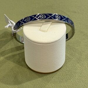 Tory Burch Dark Blue and Silver Bracelet